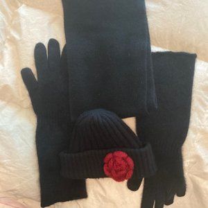 Cashmere hat, scarf and  gloves
